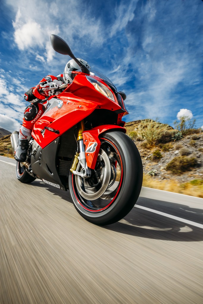 BMW S 1000 RR on Bridgestone tires