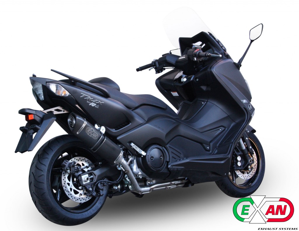 EXAN - YAMAHA TMAX 530-X-BLACK Ovale Inox Nero-Sist.Compl (Me-Re)