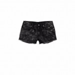 Women's Denim Blue Splatter Cut Off Shorts