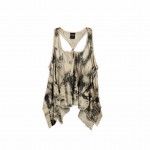 Women's Chinchilla Crackle Print Slub Tank