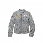 Women's Grey Firebrand Leather Jacket