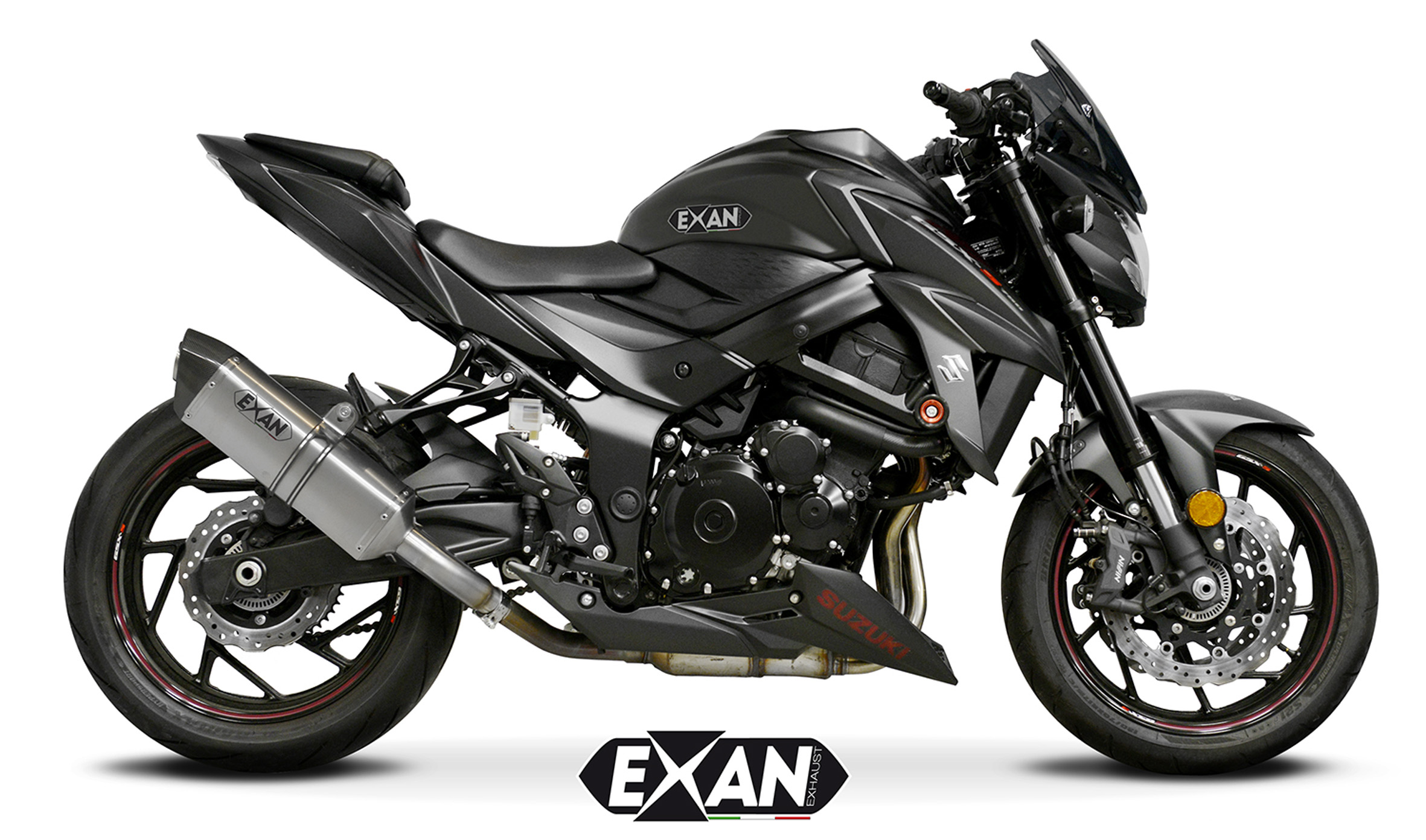 EXAN - SUZUKI GSX-S750 (17-2018) - X-BLACK Ovale (Inox Sat)