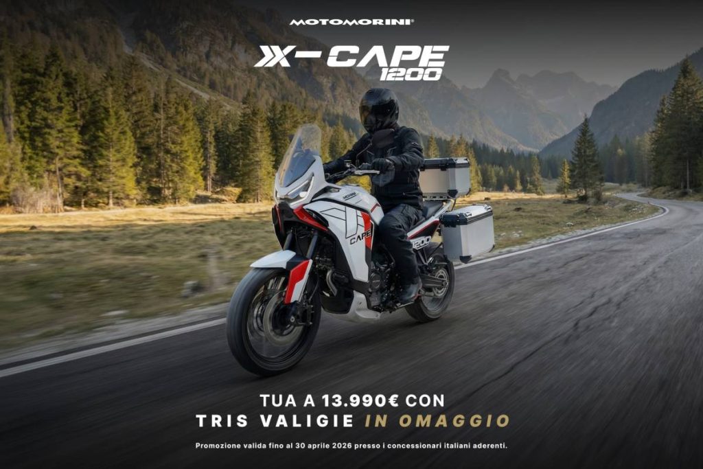Moto Morini accelera sull’avventura: vantaggi esclusivi sulla gamma X-CAPE fino al 30 aprile